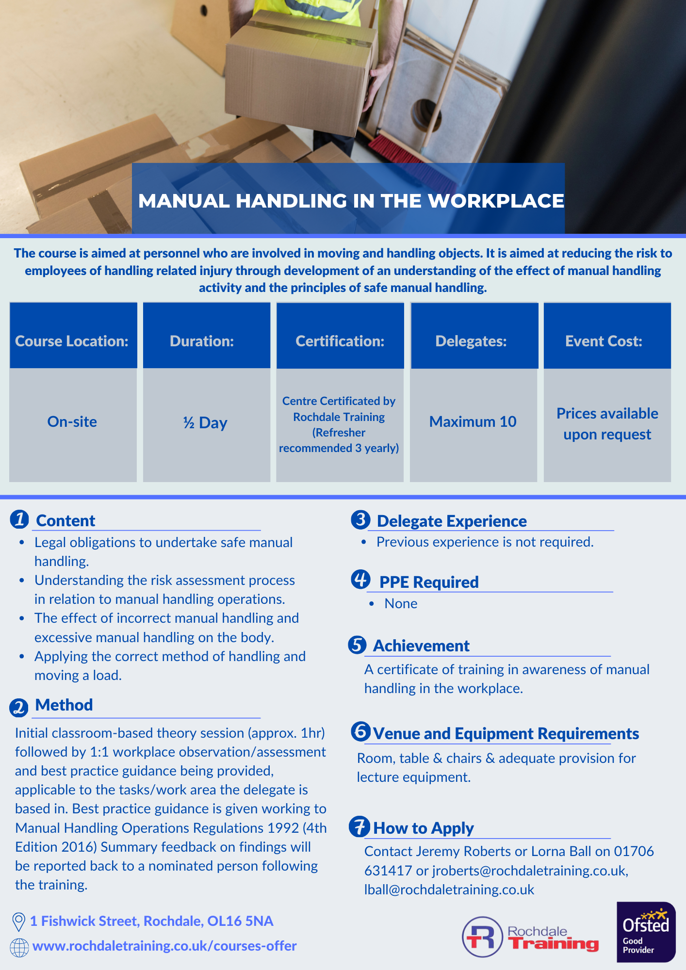 Manual Handling in the Workplace Awareness 