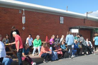 Rochdale Training Fun Day Picture Three legged Egg and Spoon Race