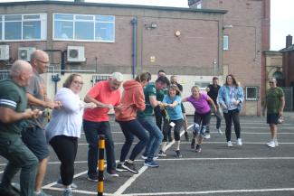 Rochdale Training Fun Day Picture Three legged Egg and Spoon Race