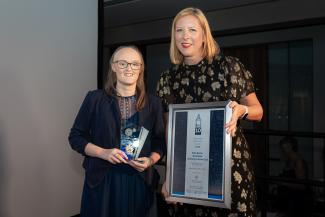 Ellie Burke with Award 